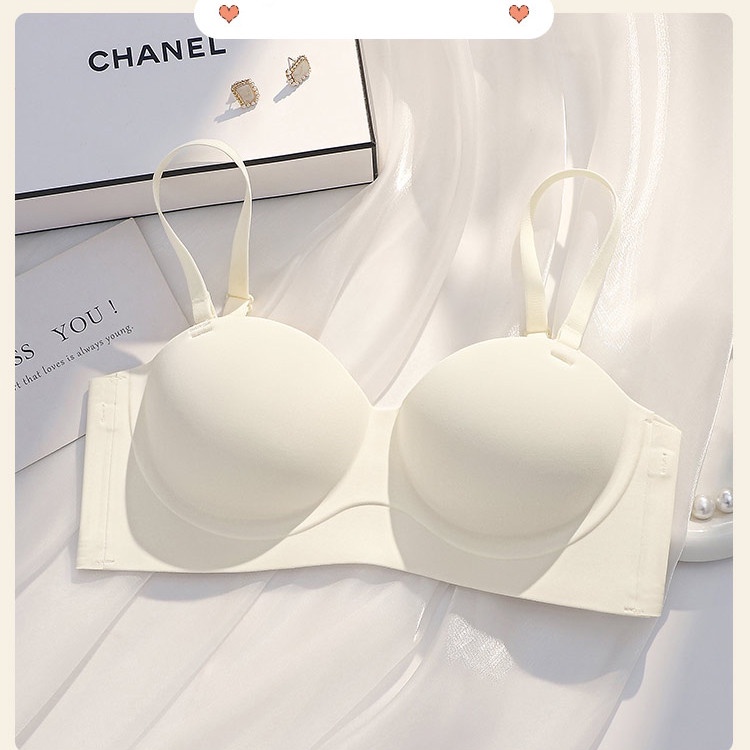 Thời Trang Áo Ngực Không Dây 3 / 4 cup Nâng Ngực Không Gọng Chống Trượt Thoải Mái Cho Nữ