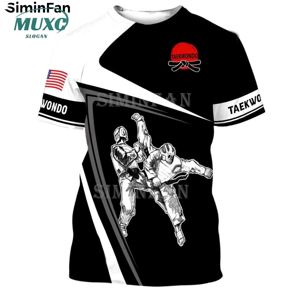 [Tên & Số tùy chỉnh miễn phí] Taekwondo Đỏ Đen 3D In Nam Unisex Bông Tai Kẹp Áo Dạo Phố Nữ (3 màu)