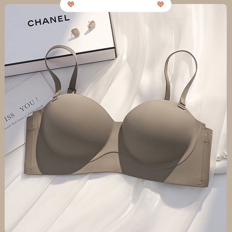 Thời Trang Áo Ngực Không Dây 3 / 4 cup Nâng Ngực Không Gọng Chống Trượt Thoải Mái Cho Nữ