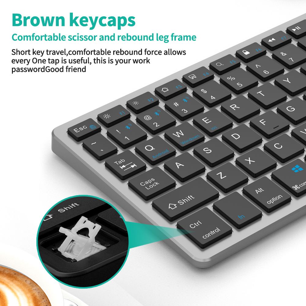 Mô tả Bàn phím bluetooth không dây GOOJODOQ 102 phím/chuột không dây cho laptop máy tính để bàn chính hãng - 4
