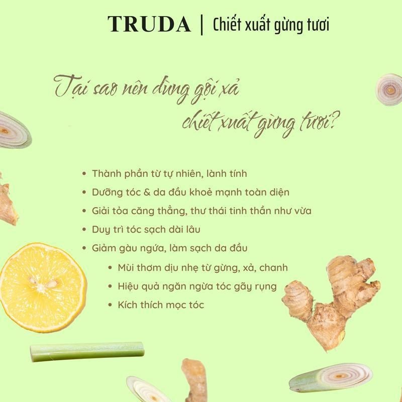 Mô tả Dầu Gội - Dầu Xả Hữu Cơ Gừng Tươi Giúp Mượt Tóc, Giảm Rụng Tóc và Gàu Ngứa cho Nam Nữ - 2