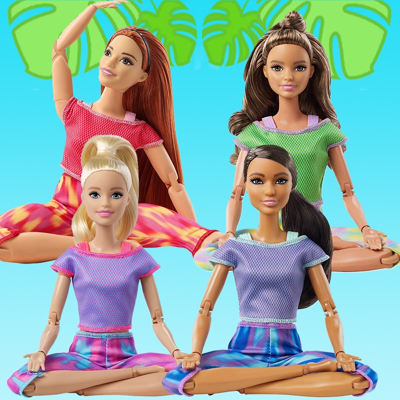 Original Barbie Yoga Doll Joints Made To Move Body Barbie Sports Dolls Toys  for Girls Juguetes Interactive Kids Toys Brinquedos