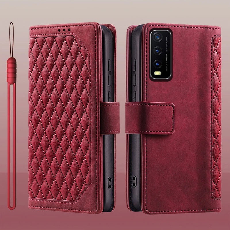 Bao Da Điện Thoại Dạng Ví Nắp Lật Cho vivo y20 y20s y20a y20g vivo y12s y11s vivo y20 2021 2020