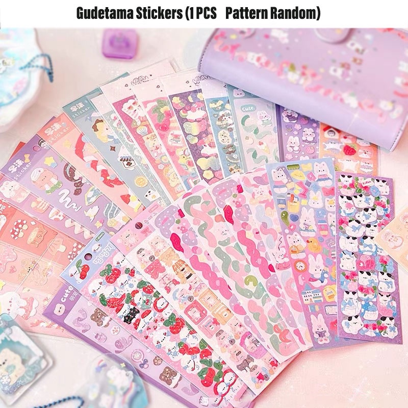 Bán Sỉ sticker Dán Sổ Lưu Niệm Nhật Ký Màu Hồng Và Xanh Lam Dễ Thương diy