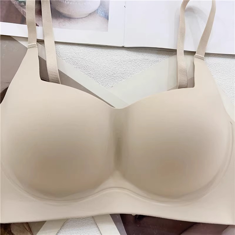 Áo Lót Nâng Ngực Màu Trơn Không Gọng Không Đường May Chống Chảy Xệ Size s-xl Đơn Giản Thoải Mái Cho Nữ
