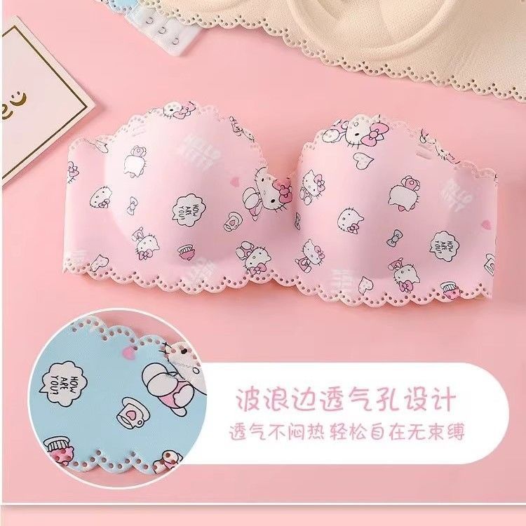 Quần Lót Ren Không Dây Dày Dặn Họa Tiết Hoạt Hình Nhật Bản Dễ Thương
