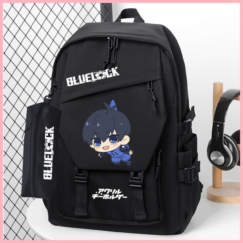 Schoolbag BLUE LOCK Isagi Yoichi Bachira Meguru Kunigami Rensuke Chigiri Hyoma BLUE Prison Merchandise Clean World One Peak Lehui Phim hoạt hình Nhật Bản Sinh viên Anime Dung tích lớn Ba lô đi học