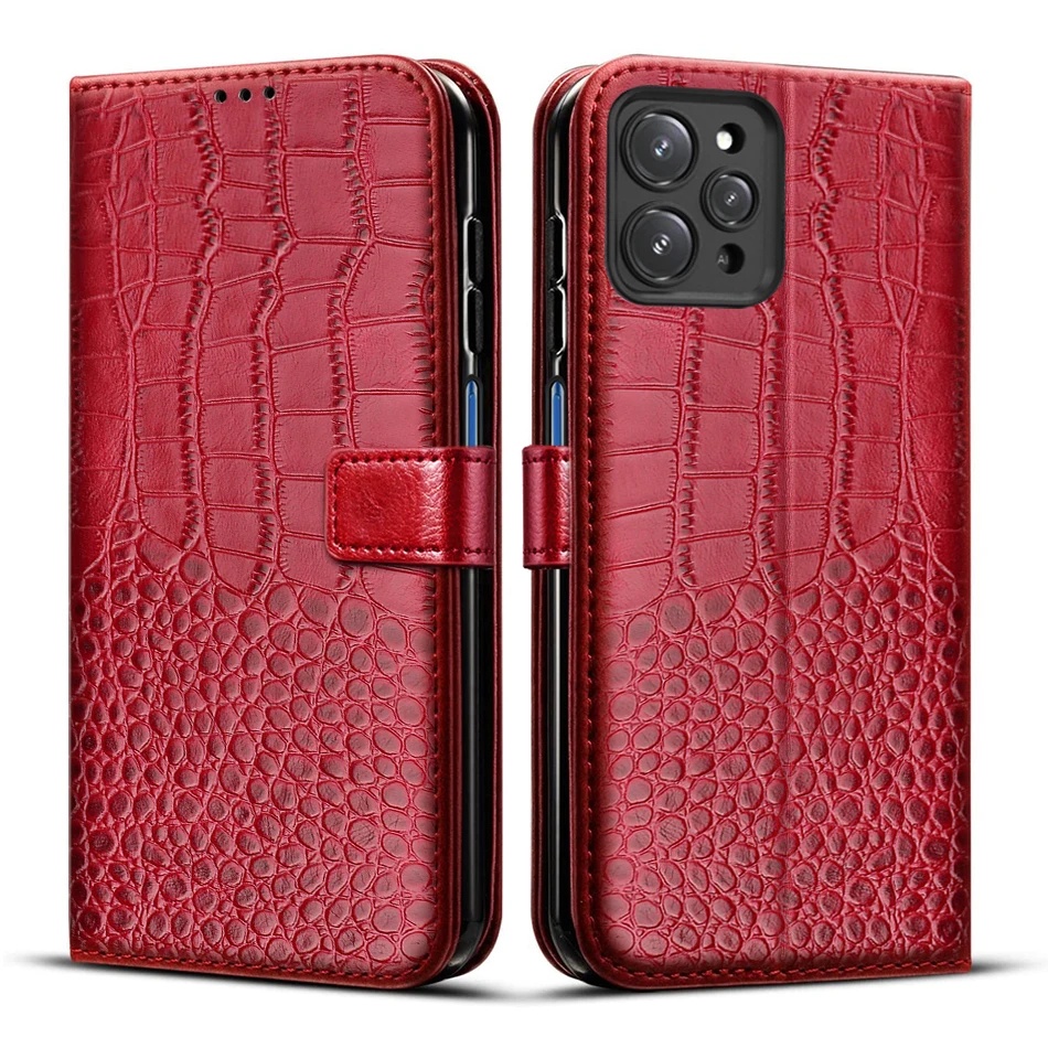 Ốp Bao Da Điện Thoại Nắp Lật Kèm Ngăn Đựng Thẻ Khóa Nam Châm Cho xiaomi redmi 12 redmi 12 4g redmi12 Giá Đỡ