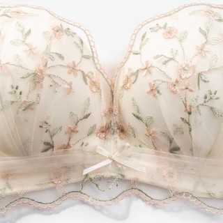 Áo Lót Nâng Ngực Không Gọng 3 / 4 cup Mềm Mại Thêu Họa Tiết Ren Thời Trang Quyến Rũ Cho Nữ