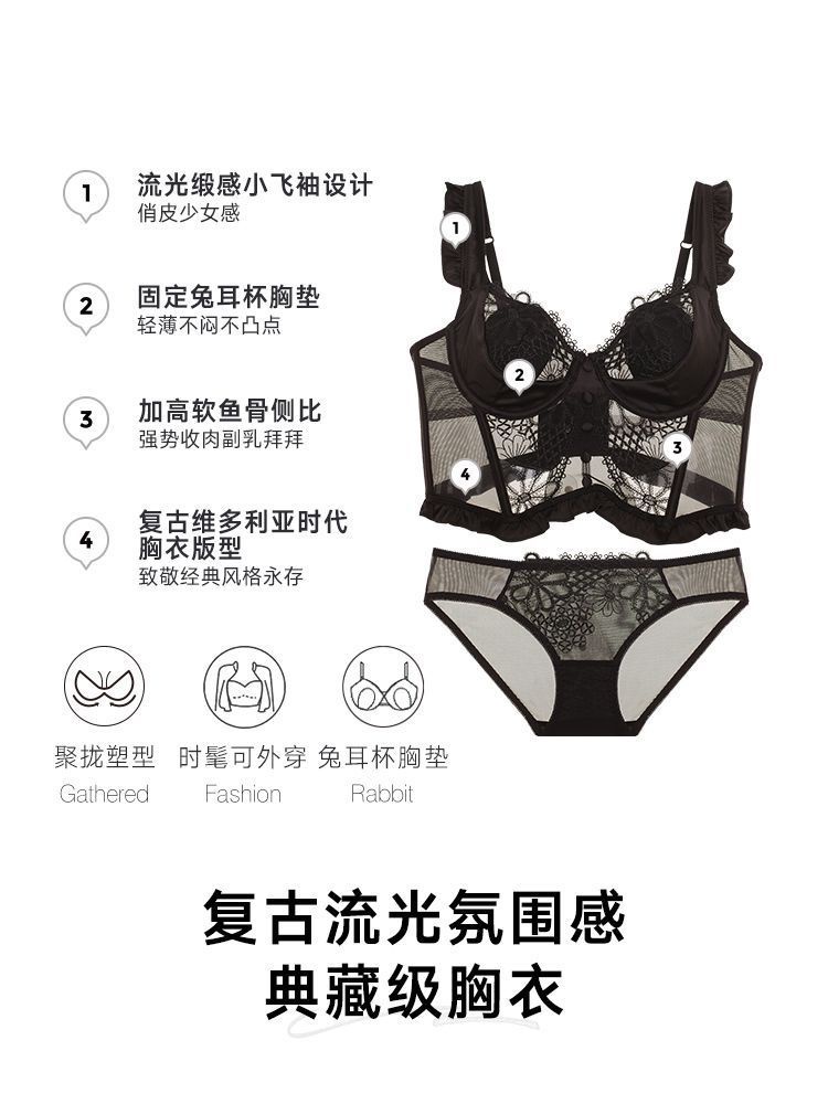 Áo Ngực Ren Mỏng Phong Cách Pháp Quyến Rũ Lưng Đẹp Chống Chảy Xệ Cho Nữ