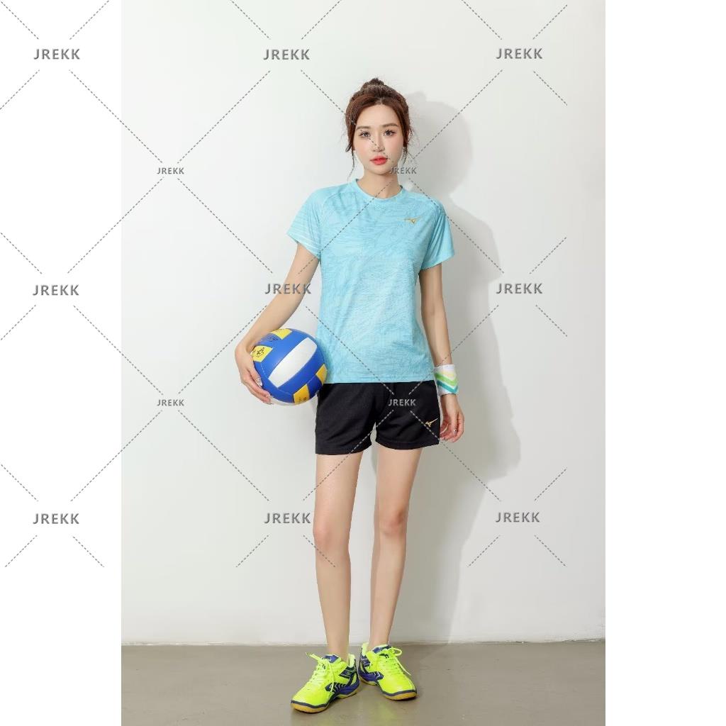 Bộ đồ bóng bàn Mizuno mới 2024, thoáng khí, khô nhanh, Quần áo thể thao bóng chuyền ngắn tay nam và nữ