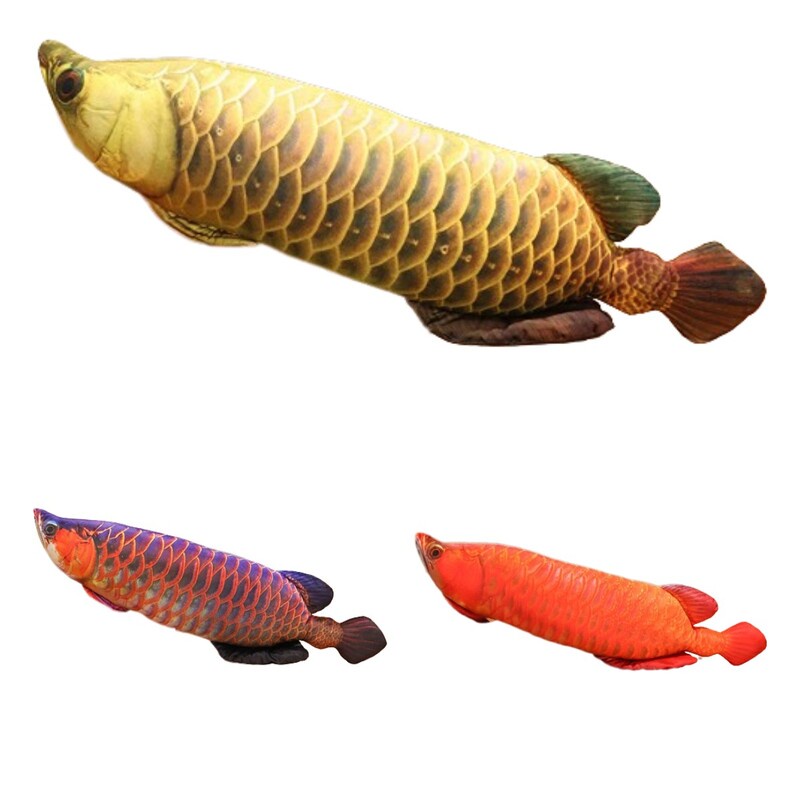 3d Cotton Đầy Vàng Cá Rồng Gối Cá Chép Loach Catfish Thú Nhồi Bông Cho Thanh Niên