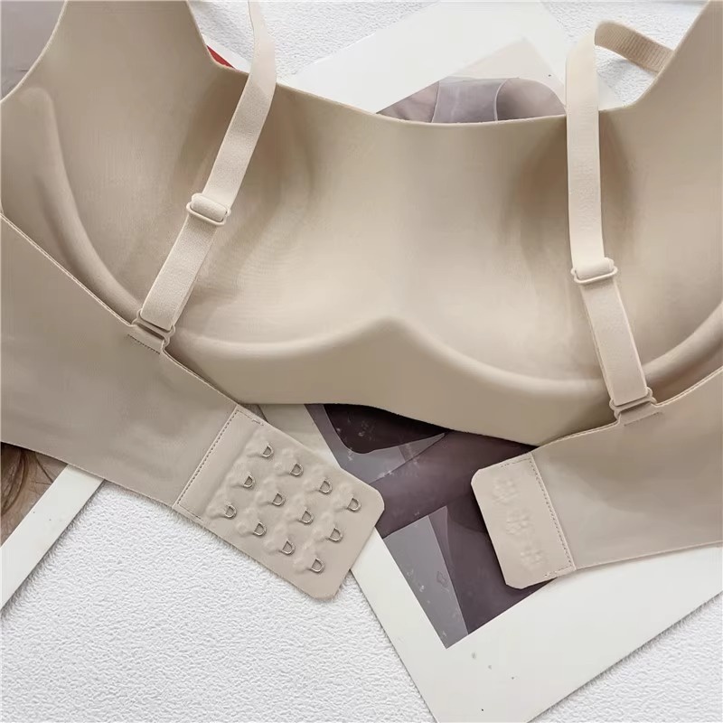 Áo Lót Nâng Ngực Màu Trơn Không Gọng Không Đường May Chống Chảy Xệ Size s-xl Đơn Giản Thoải Mái Cho Nữ