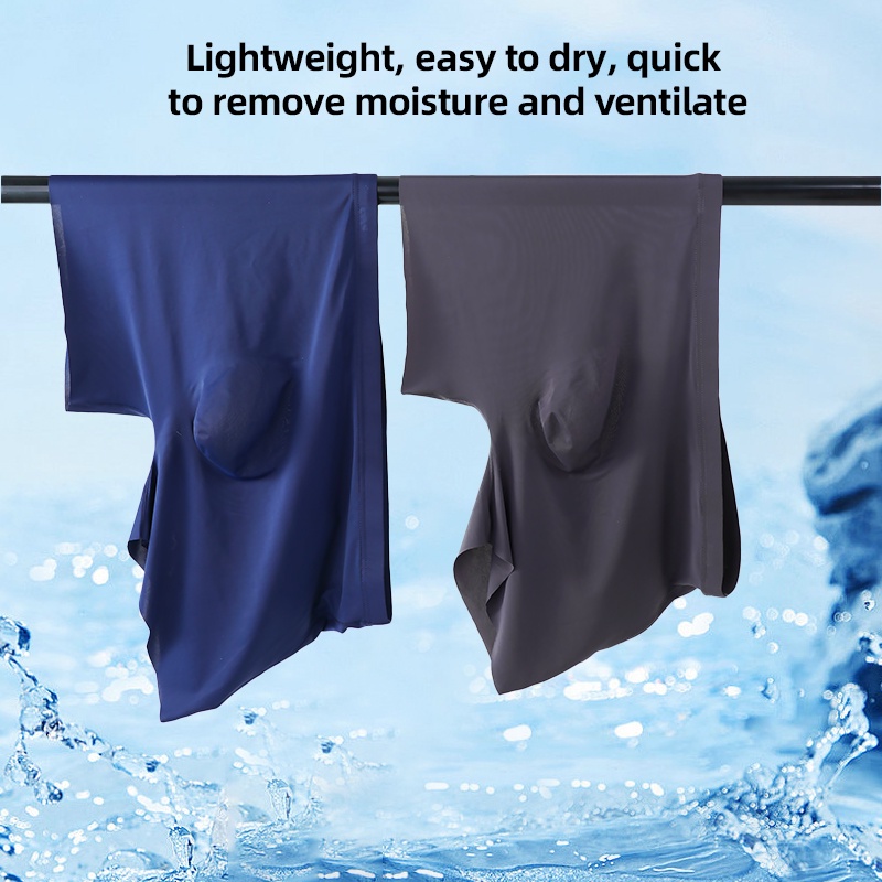 Mô tả Bộ 2 Quần Lót Boxer Vải Lụa Lạnh Siêu Mỏng Thoáng Khí Cá Tính Cho Nam - 6