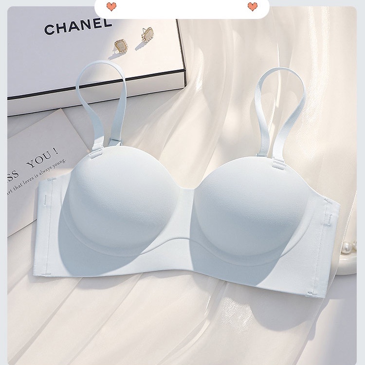 Thời Trang Áo Ngực Không Dây 3 / 4 cup Nâng Ngực Không Gọng Chống Trượt Thoải Mái Cho Nữ