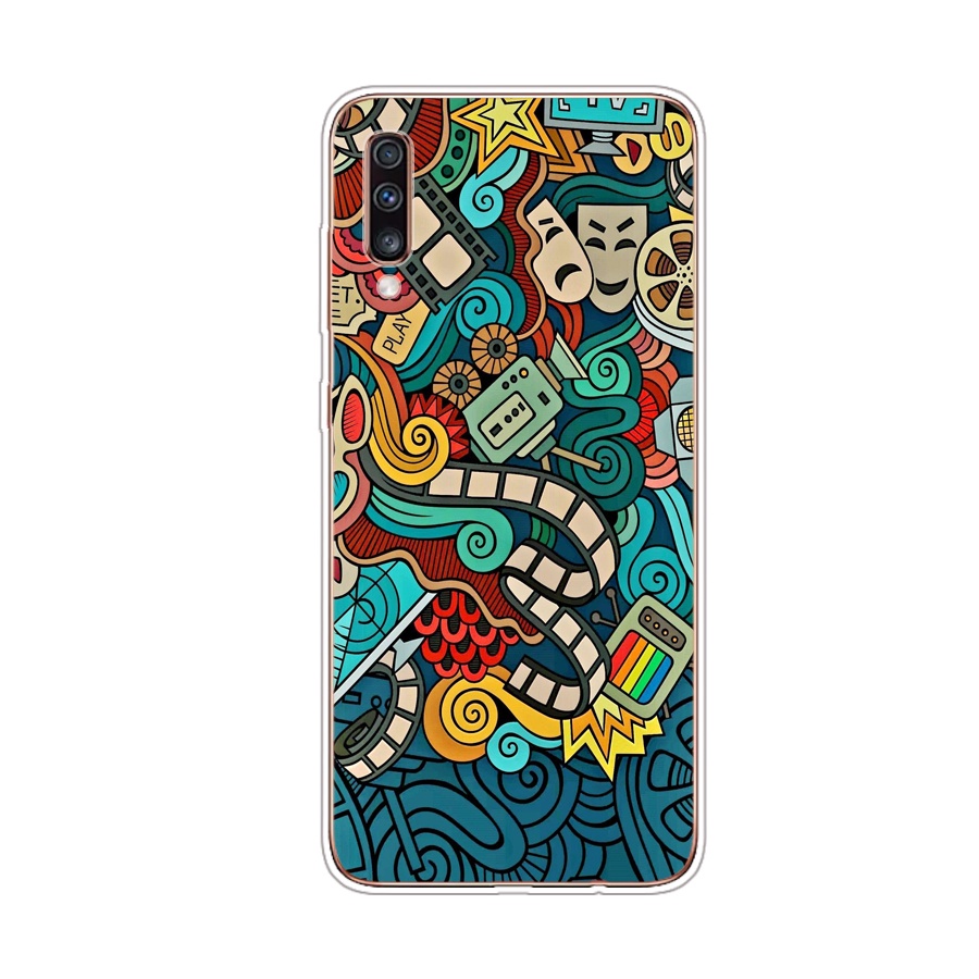 Ôp Điện Thoại Silicon Dẻo Họa Tiết Hoạt Hình Dễ Thương Cho samsung galaxy a70 Ốp