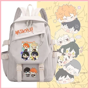 Schoolbag Haikyuu Shoyo Hinata Kenma Kozume Kei Tsukishima Oikawa Tooru Bóng chuyền Thiếu niên Anime Ngoại vi Schoolbag Cô đơn Móng vuốt mài Hyuga Xiangyang Nam Nữ Học sinh tiểu học Ba lô Nhật Bản