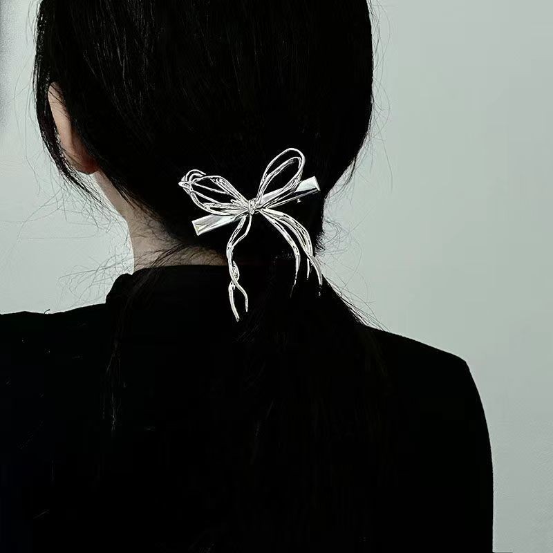 Nơ Kẹp Tóc Kim Loại Thời Trang Kẹp Tóc Nữ YK2 Kẹp Bên