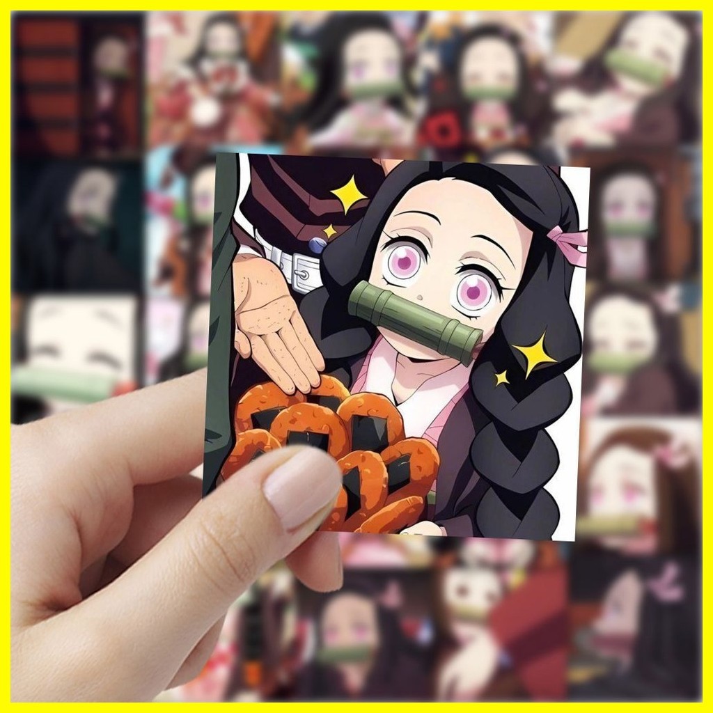[Zoci] Nhãn dán Demon Slayer (59 tờ) Kamado Nezuko Demon Slayer Nezuko Nhãn dán hàng hóa Phim hoạt hình Sổ tay trang trí Avatar dễ thương Nhãn dán sổ tay diy