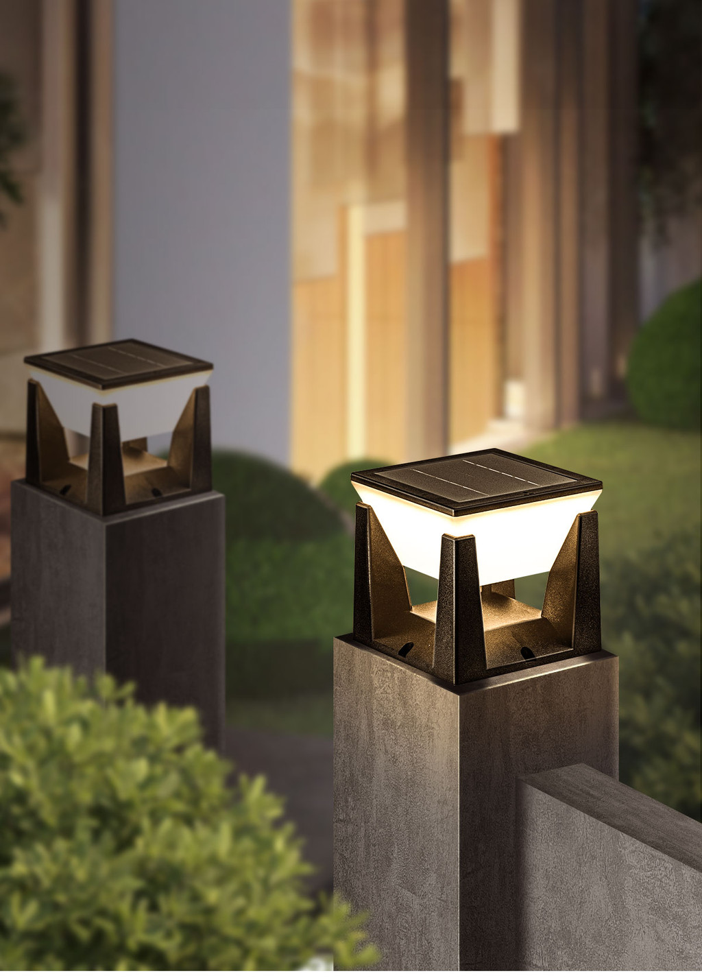 Mô tả Đèn Trụ Cổng Năng Lượng Mặt Trời MODI SOLAR, Đèn LED Hàng Rào Sân Vườn Ngoài Trời Chống Nước - 1
