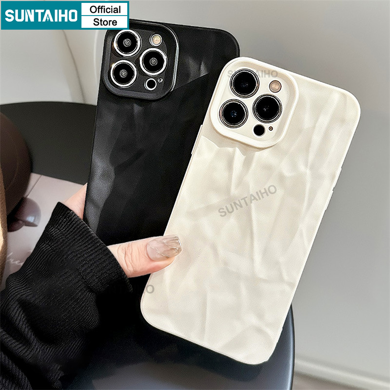 Mô tả Suntaiho Ốp lưng Iphone Thời Trang Đơn Giản Sóng Sương Mù Màu Đen Ốp Điện Thoại Silicon Mềm Làm Dày Chống Sốc  Cho Iphone 15 14 12 13 11 Pro Max IP 7 8 Plus Iphon X Xs XR XsMax - 9
