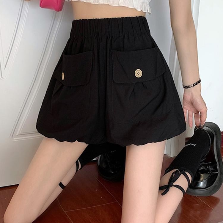 Lanlanlan ~ Bí Ngô Bloomers Quần Short Nữ Cao Cấp Rời Béo mm Mỏng Hơn Nhìn Phiên Bản Hàn Quốc Quần Phồng Thông Thường