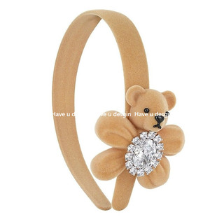 Have u desgin Gấu Hoa Sang Trọng Băng Đô Đầu Đá Quý Phong Cách Quà Tặng Ban Đầu