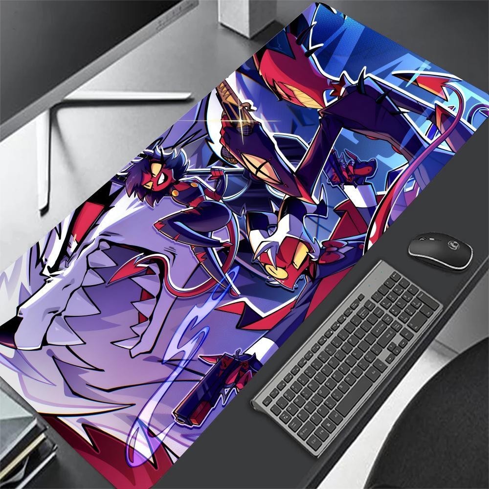 Helluva Boss Mousepad Chuột Chơi Game Lớn Miếng Lót LockEdge Dày Bàn Phím Máy Tính Bàn Để Bàn Thảm