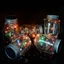 Toptier Chất Liệu Led Fairy Light Năng Lượng Mặt Trời Mason Jar Nắp Ánh Sáng Thay Đổi Màu Sắc Cho Sân Vườn Và Trang Trí Phòng