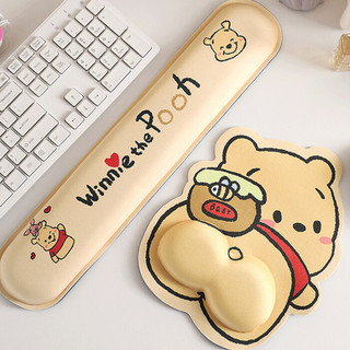 Bộ đệm cổ tay hình gấu Pooh và mật ong Hewes Bộ đệm chuột + Bộ bàn phím