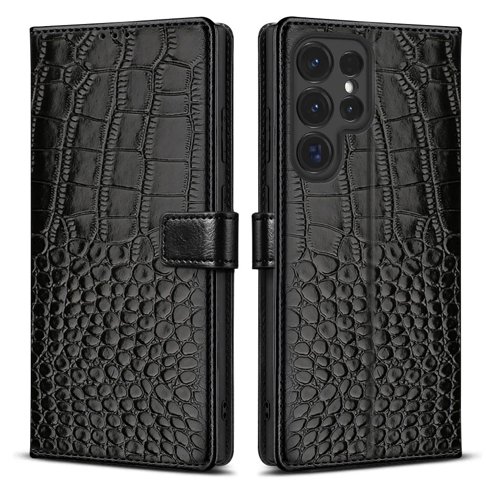 Ốp da lật cho Samsung Galaxy S23 S24 Ultra S22 Plus S21 FE S20 Ultra Note 20 Ultra S23 + S24 + Plus