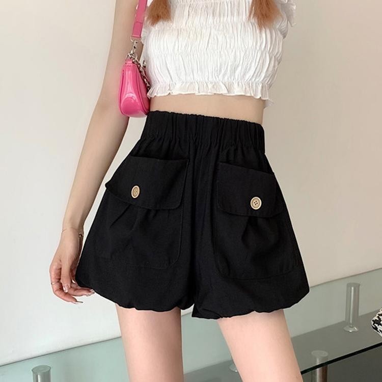Lanlanlan ~ Bí Ngô Bloomers Quần Short Nữ Cao Cấp Rời Béo mm Mỏng Hơn Nhìn Phiên Bản Hàn Quốc Quần Phồng Thông Thường