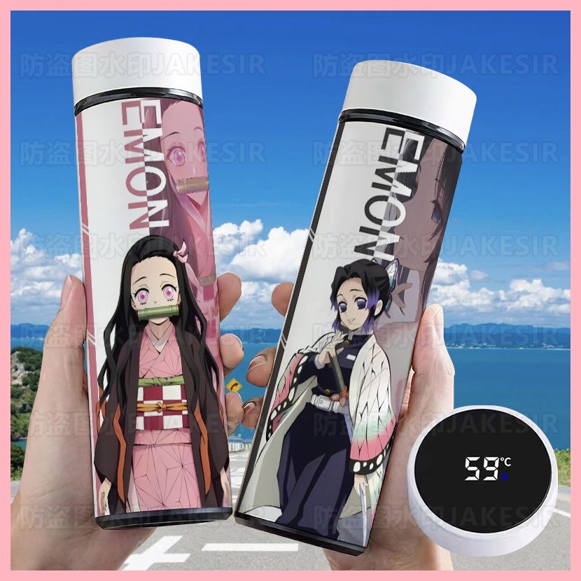 Bình Chân Không Demon Slayer Tomioka Nezuko Zenitsu shinobu Demon Slayer Anime Hàng Hóa Thông Minh Sinh Viên Bình Hút Chân Không Giá Trị Cao Đo Nhiệt Độ Hiển Thị Nhiệt Độ Nước