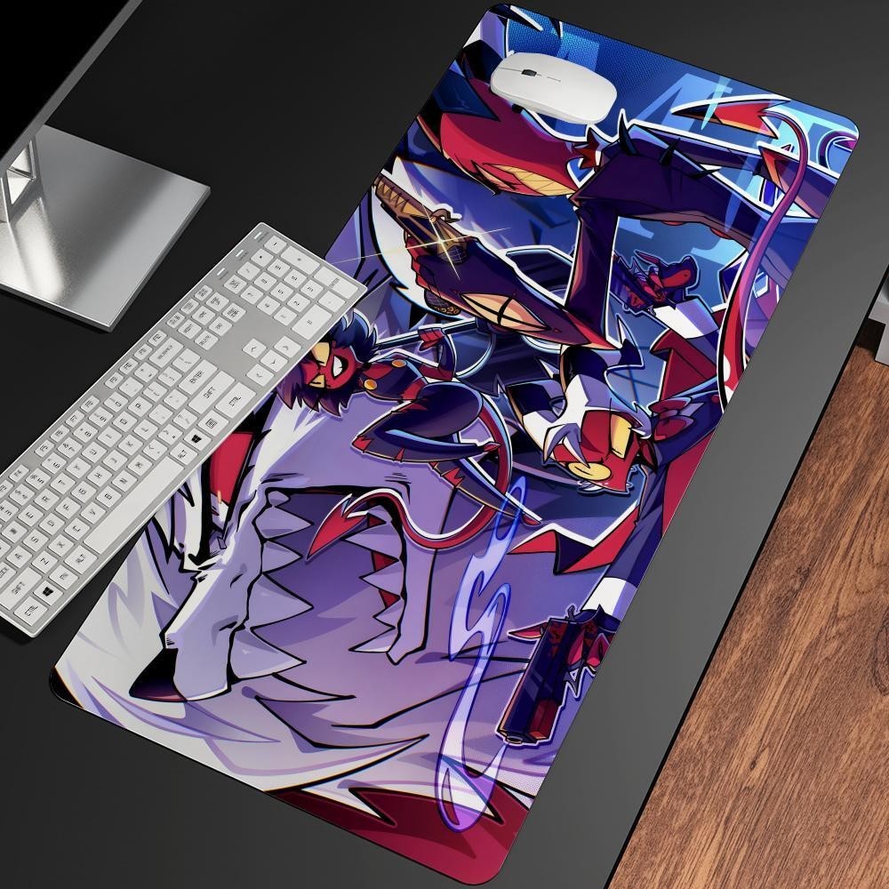 Helluva Boss Mousepad Chuột Chơi Game Lớn Miếng Lót LockEdge Dày Bàn Phím Máy Tính Bàn Để Bàn Thảm