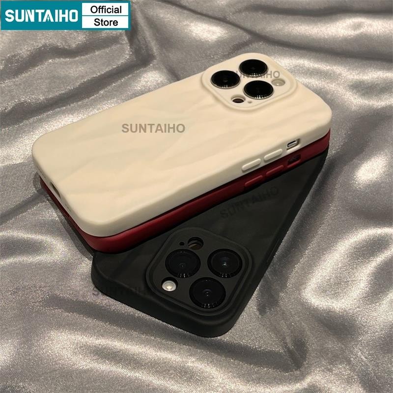 Mô tả Suntaiho Ốp lưng Iphone Thời Trang Đơn Giản Sóng Sương Mù Màu Đen Ốp Điện Thoại Silicon Mềm Làm Dày Chống Sốc  Cho Iphone 15 14 12 13 11 Pro Max IP 7 8 Plus Iphon X Xs XR XsMax - 4