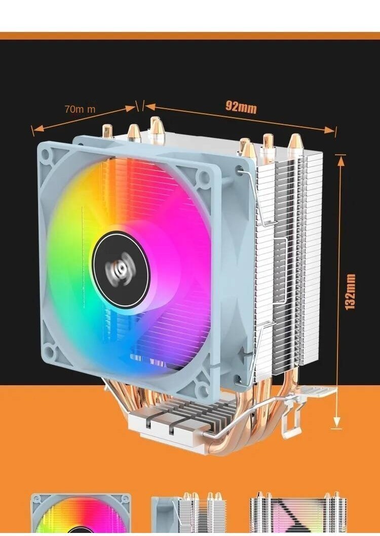 AIGO ice400se không khí CPU Cooler Quạt làm mát yên tĩnh thông gió 4 ...
