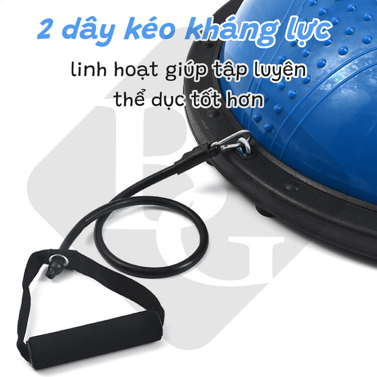 Mô tả {PINK 46x20} BG bóng YOGA bóng tập thể lực thăng bằng BALL BALANCE Bosu_ĐƯỜNG KÍNH :46CM. - 4