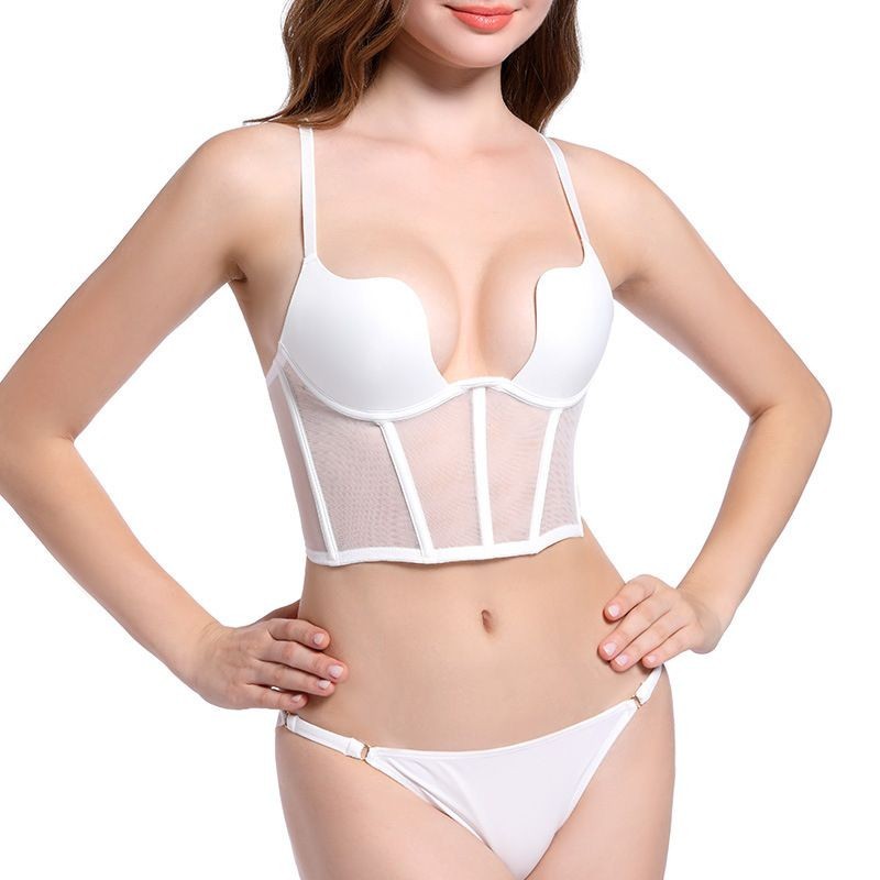 Pháp Xương Cá Vest Phong Cách Có Thể Mặc Bên Ngoài Áo Ngực Mỏng Phong Cách Lớn Ngực Thể Hiện Nhỏ Nhận Ngực Ngăn Ngừa Chảy xệ Quần Lót Gợi Cảm Nữ