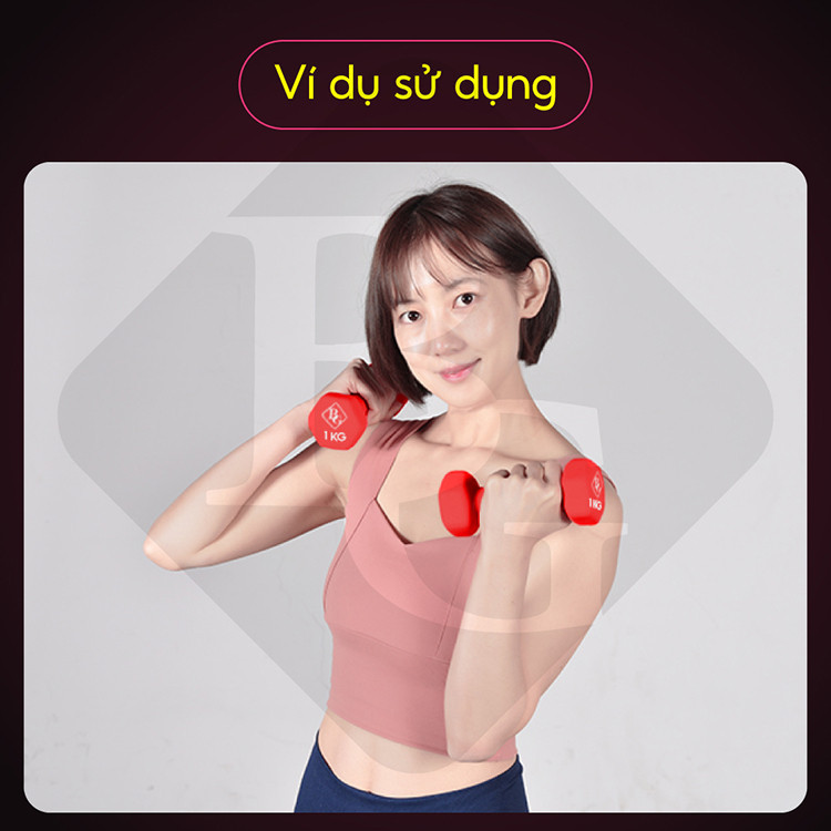 Mô tả BG - Tạ tay (1chiếc ) có từ 1kg - 5kg - Tạ đặc ruột bọc cao su nhám đủ cân chỉ việc tập - 6