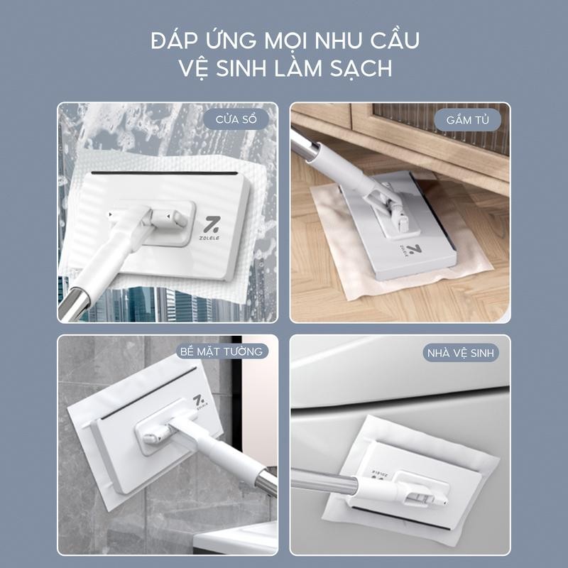 Mô tả Cây lau kẹp khăn đa năng dùng 1 lần DM02 Zolele dùng lau bụi mịn các bề mặt - Chính hãng - 5