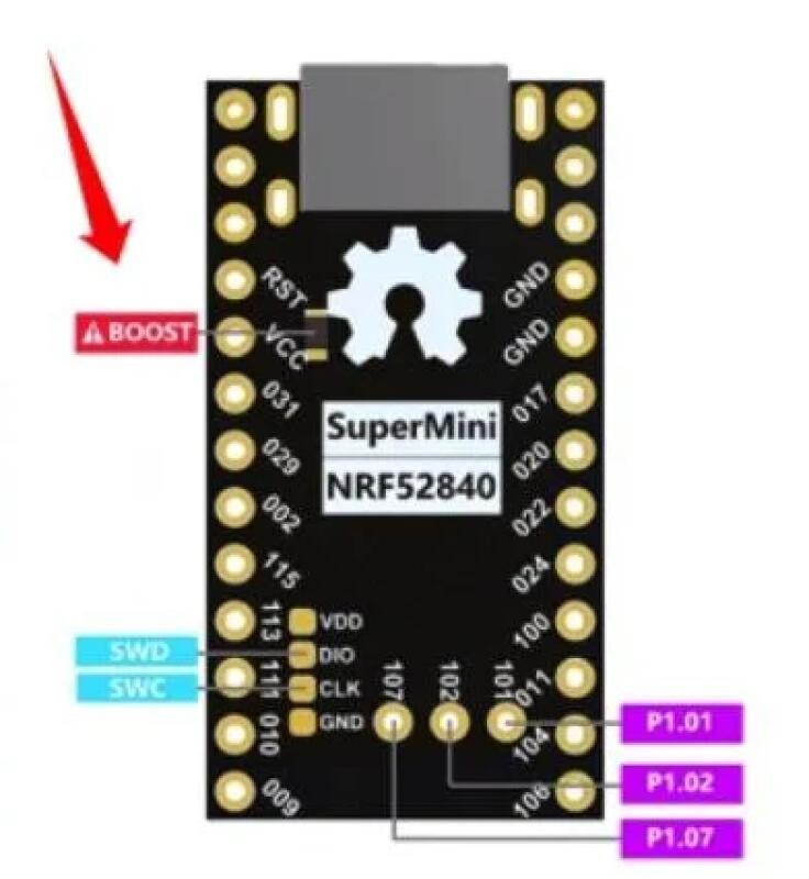 1 CÁI Bảng phát triển NRF52840 Tương thích với Đẹp! Bàn phím chia ...