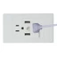 Bộ sạc ổ cắm tường Sleek 2 gói 2 ổ cắm 2 cổng Usb