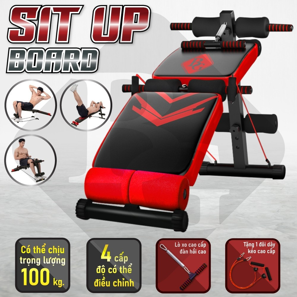Mô tả BG Ghế tập cơ bụng muse màu có chốt gập mẫu SIT UP BOARD 118 Đỏ - 3
