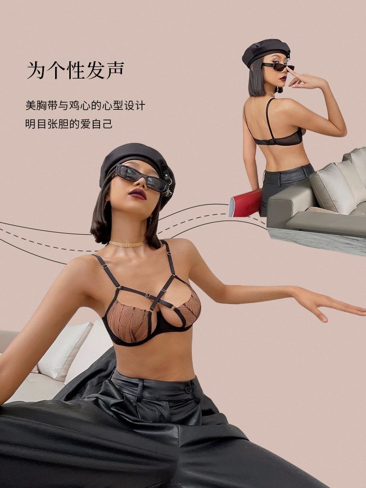 Gợi Cảm Phụ Nữ Vú Lớn Nhìn Nhỏ Tập Hợp Lên Ren Mỏng Đẹp Lưng Áo Ngực Chống Chảy xệ Bộ Áo Ngực