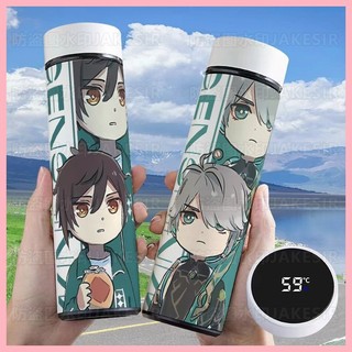 Cốc giữ nhiệt Genshin Impact Kaedehara Kazuha Raiden Shogun HuTao zhongli Yuanshen Quả óc chó Ngoại vi Bình giữ nhiệt thông minh Công suất lớn Thép không gỉ Di động Đo nhiệt độ có giá trị cao Hiển thị Cốc nước 4T