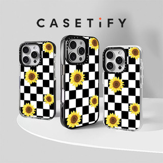 CaseTIFY Hoa Hướng Dương Minh Họa Không Dây Sạc Từ Tính Cho Iphone11 12 13 14 15 16 Pro Max Cover 15 16 PLUS Silicone Mềm Trong Suốt Cản Vỏ Chống Sốc