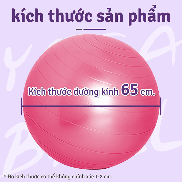 Mô tả BG- Bóng tập Yoga  Size 65cm cao cấp Thái Lan,Thang dây thể thao tập luyện KHÔNG KÈM BƠM - 2