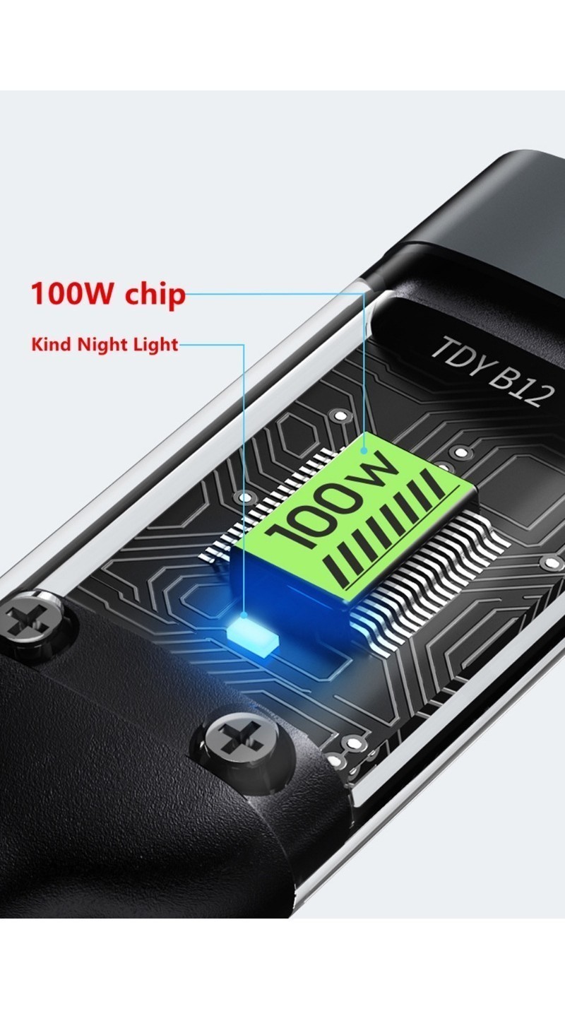 Mô tả Cáp sạc siêu tốc 100W 3 trong 1 6A Micro USB Type C Cáp dữ liệu cáp Type-C - 1