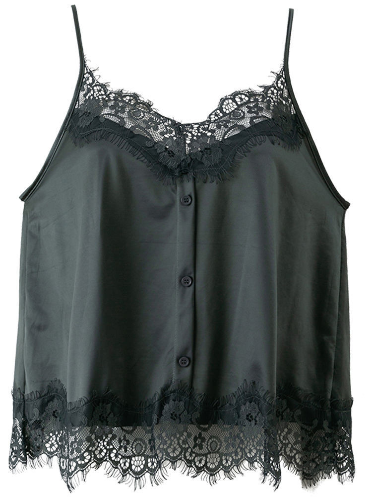 Lan ~ Size Lớn Nữ Mùa Hè Acetate Top Camisole Rời Bên Trong Mặc Xuân Thu Ren Đáy Áo Sơ Mi Nữ Bên Ngoài Mặc Bao Bụng