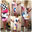 Đầm Mini Bodycon In Hoa Cổ Tròn Tay Ngắn Sữa Lụa Sang Trọng Cho Nữ